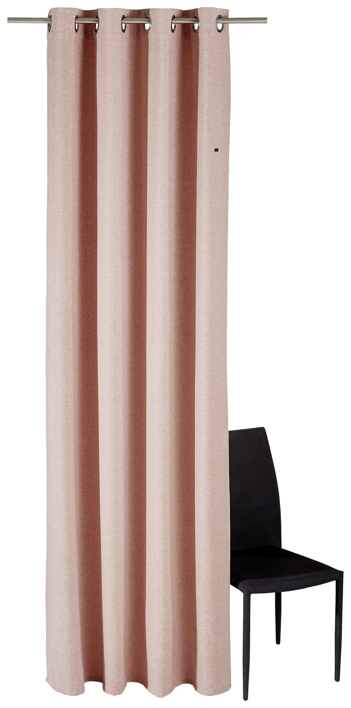 ZÁVĚS S OČKY, neprůsvitné, 140/250 cm - starorůžová, Basics, textil (140/250cm) - Esprit