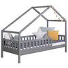 HAUSBETT Matratze, Rollrost, Absturzsicherung 90/200 cm  - Hellgrau/Weiß, MODERN, Holz/Textil (90/200cm) - MID.YOU