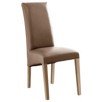 STUHL  Beinauswahl, Stoffauswahl Lederlook  Sonoma Eiche, Cappuccino  - Sonoma Eiche/Cappuccino, Konventionell, Holz/Textil (47/102/57cm) - Carryhome