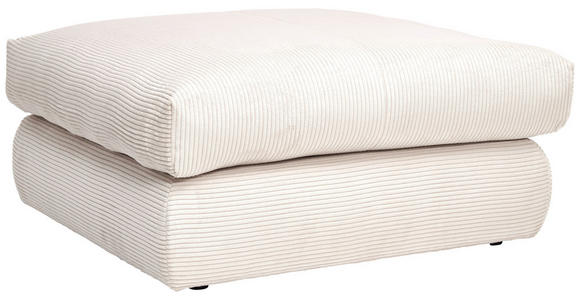 HOCKER in Textil Naturfarben - Schwarz/Naturfarben, Design, Textil (110/50/110cm) - Ambia Home