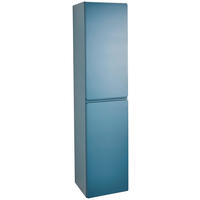 HÖGSKÅP  - mörkblå, Modern, trämaterial/glas (35/150/33cm) - Welnova