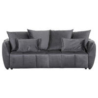 SCHLAFSOFA in Flachgewebe Dunkelgrau  - Dunkelgrau/Schwarz, Konventionell, Kunststoff/Textil (250/70/118cm) - MID.YOU