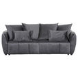 SCHLAFSOFA Flachgewebe Dunkelgrau  - Dunkelgrau/Schwarz, KONVENTIONELL, Kunststoff/Textil (250/70/118cm) - Carryhome