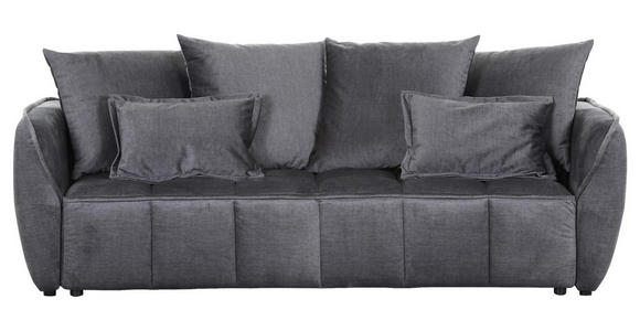 SCHLAFSOFA Flachgewebe Dunkelgrau - Dunkelgrau/Schwarz, KONVENTIONELL, Kunststoff/Textil (250/70/118cm) - Carryhome