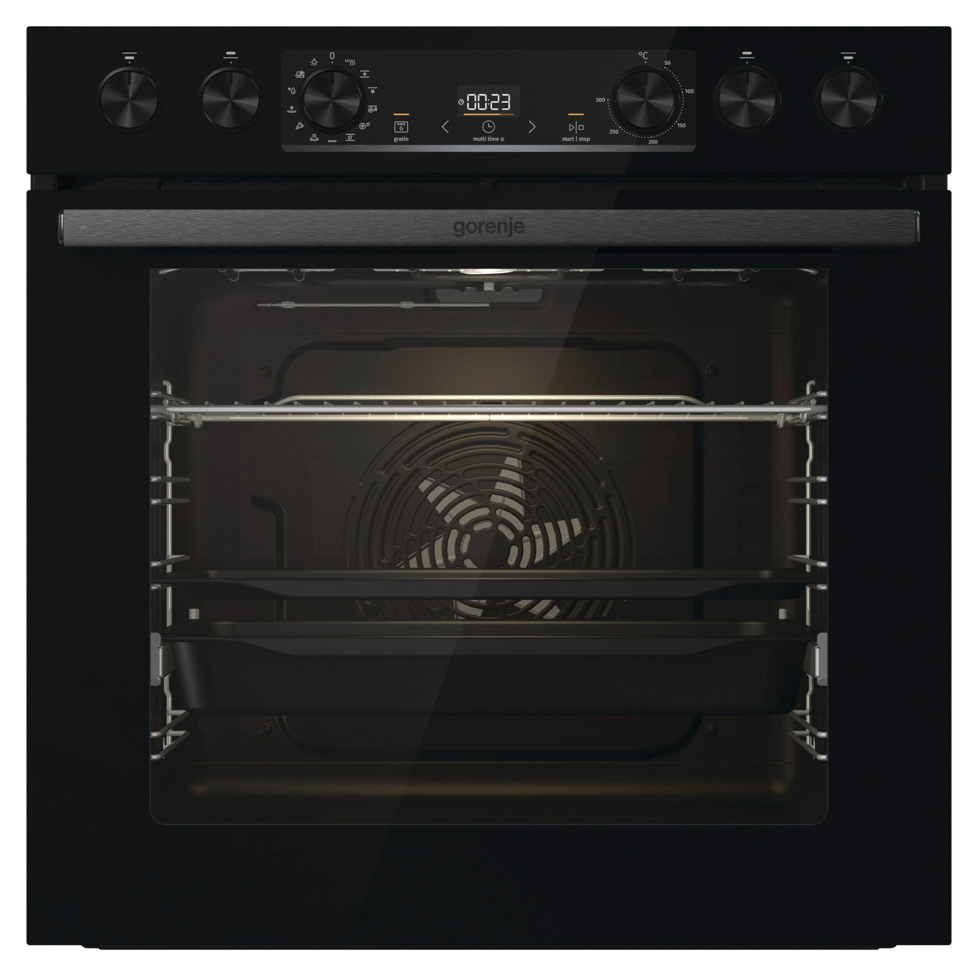 HERDSET RED PEPPER SIB  - Schwarz, Basics, Glas/Metall (59,5/59,5/56,4cm) - Gorenje