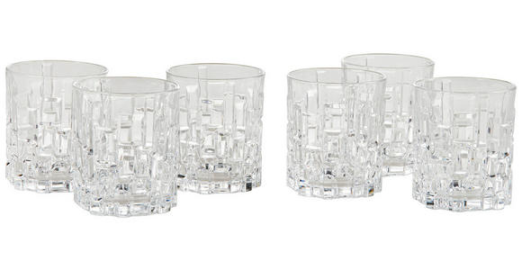 GLÄSERSET Cubetti 6-teilig - Klar, KONVENTIONELL, Glas (280ml) - Novel