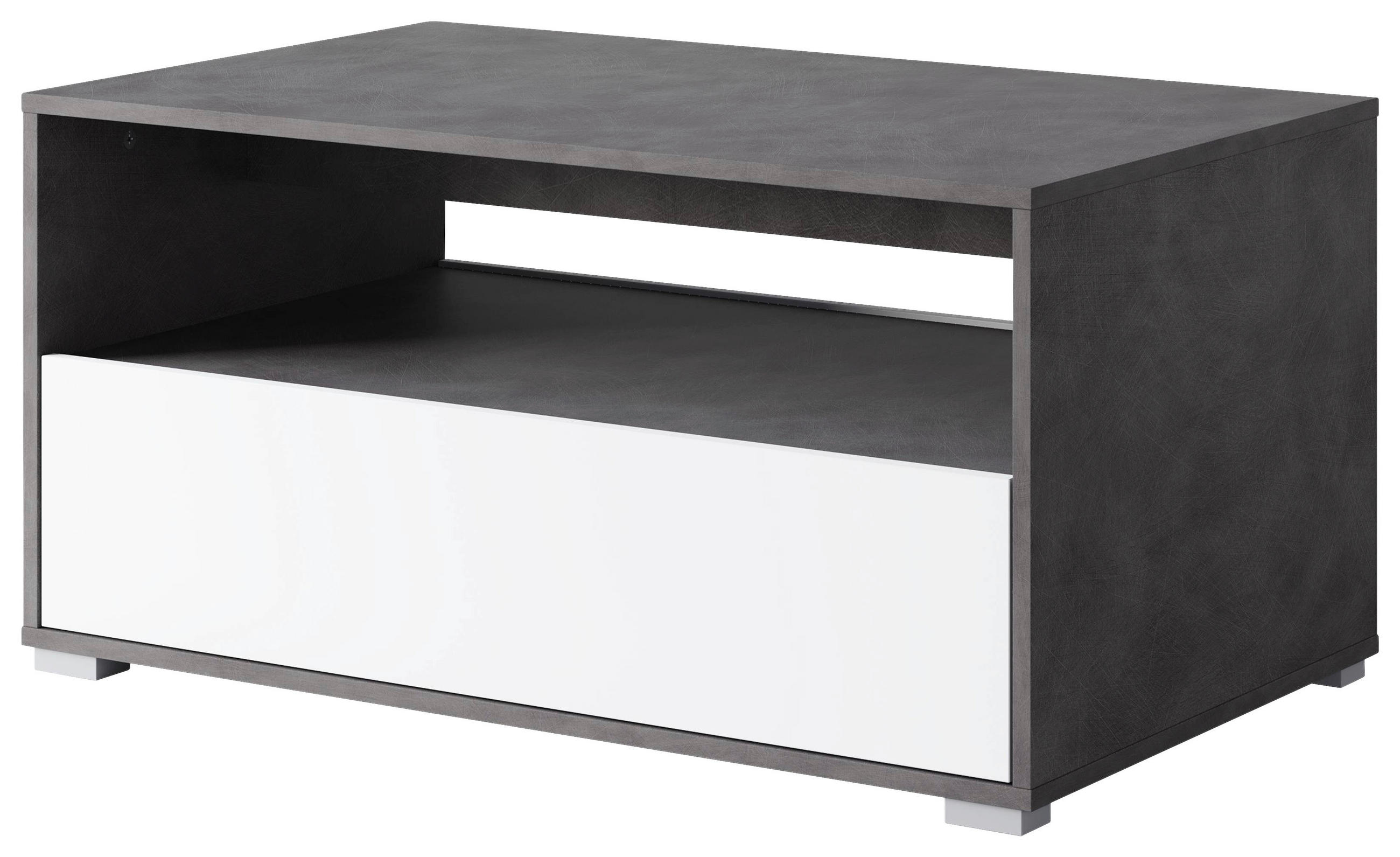 COUCHTISCH rechteckig Anthrazit, Weiß  - Anthrazit/Weiß, Trend, Holzwerkstoff/Kunststoff (90/45/55cm) - Livetastic