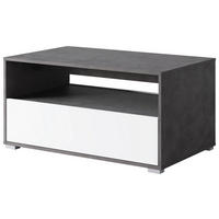 COUCHTISCH in Holzwerkstoff  - Weiss/Anthrazit, Trend, Holzwerkstoff/Kunststoff (90/45/55cm) - Livetastic
