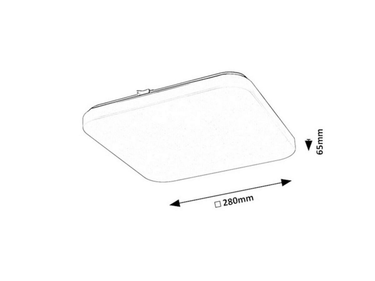 LED SVJETILJKA STROPNA Vendel  - bijela, Basics, metal/plastika (28/28/6,5cm)