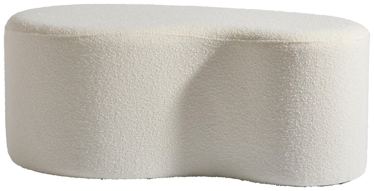 TABURET, textil, kompozitní dřevo, 93/37/49 cm - bílá, Design, kompozitní dřevo/textil (93/37/49cm) - MID.YOU