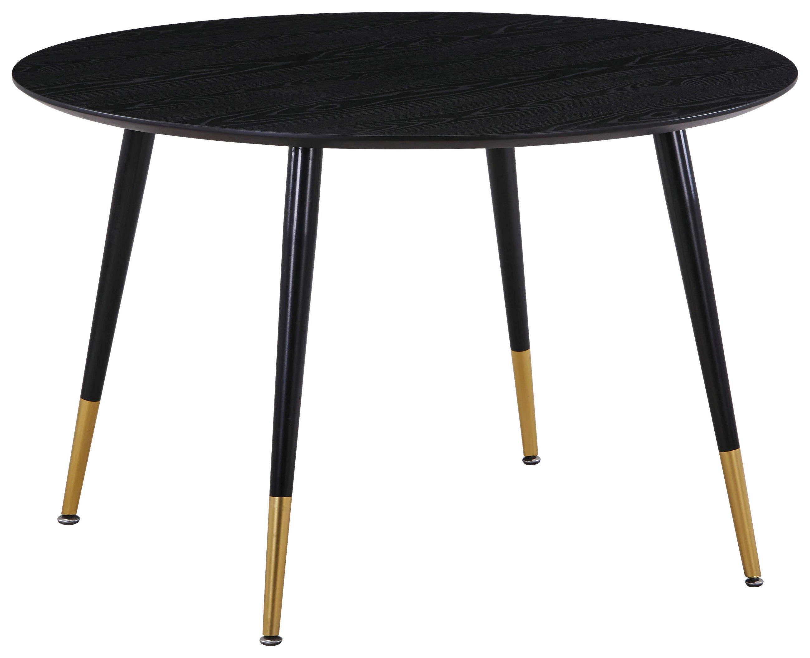 Livetastic Esstisch Schwarz, Messing 115x75x115 cm
