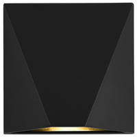 AUSSENWANDLEUCHTE - Schwarz, Modern, Glas/Metall (12/12/7cm) - MAYTONI