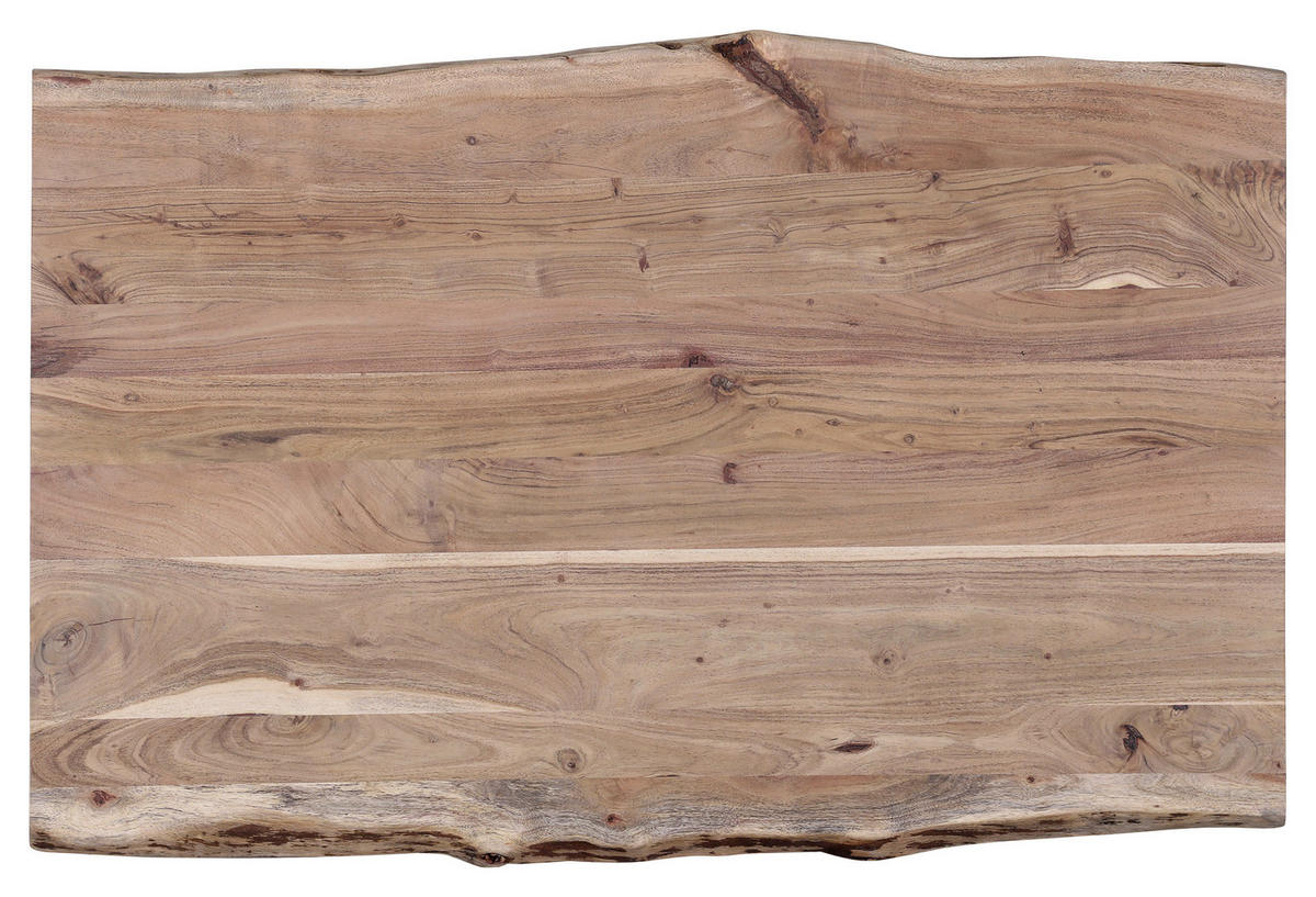 ESSTISCH in Holz, Metall 160/90/76 cm  - Schwarz/Akaziefarben, Design, Holz/Metall (160/90/76cm) - Landscape