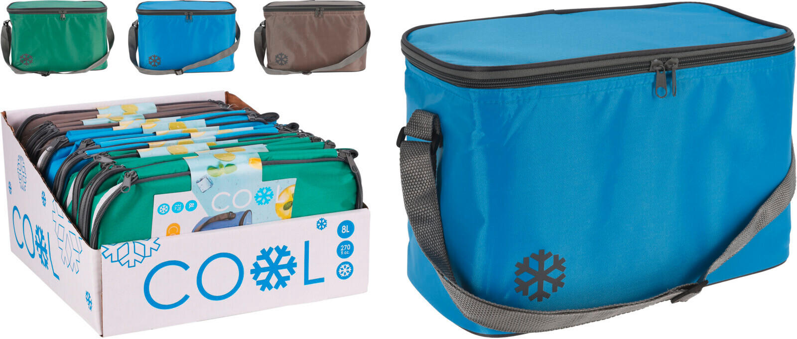 CHLADÍCÍ TAŠKA - vícebarevná, Basics, plast (30/32/18cm)