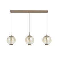 LED-HÄNGELEUCHTE Orleans 94/150/18 cm  - Sandfarben, Design, Glas/Metall (94/150/18cm)