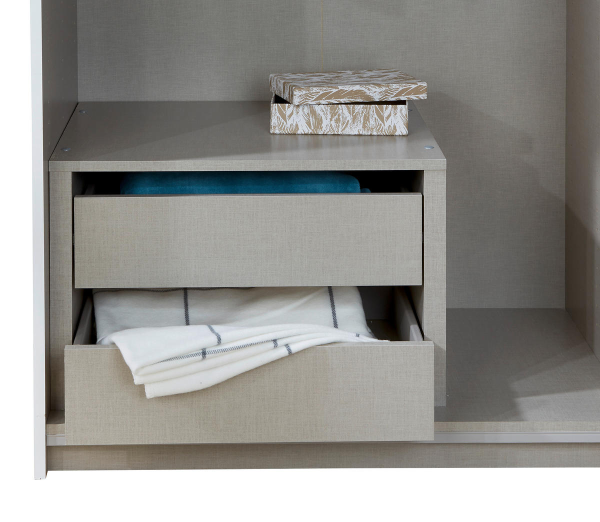 FIÓKOS SZEKRÉNYBETÉT - szürke, Design, faalapú anyag (58/39/45cm) - Carryhome
