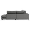 ECKSOFA Grau Cord  - Schwarz/Grau, KONVENTIONELL, Kunststoff/Textil (314/250cm) - Carryhome