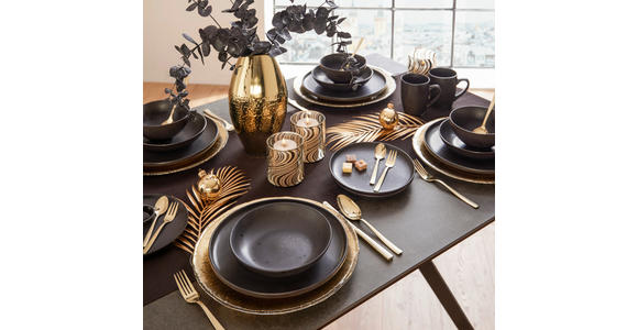 KOMBISERVICE Black Pearl 20-teilig - Schwarz, Design, Keramik - Novel