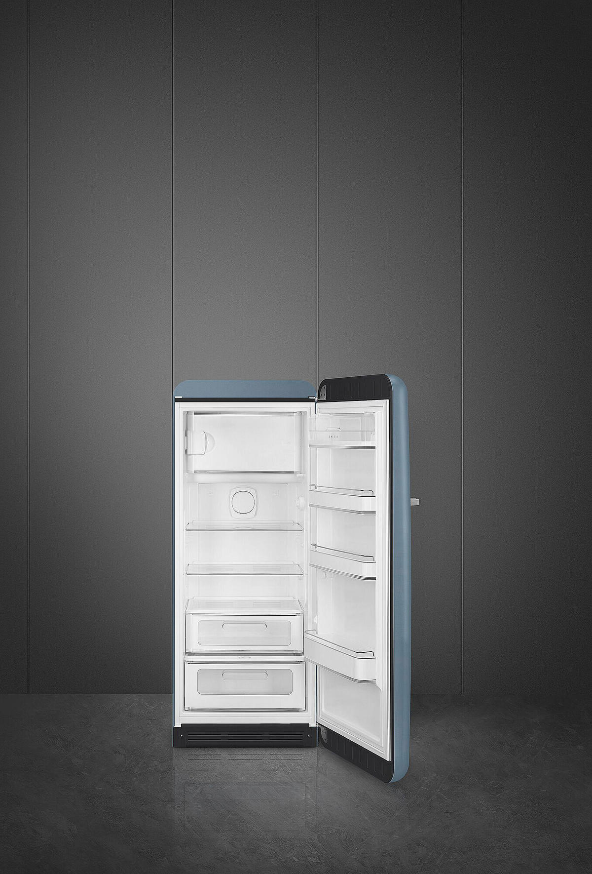 KÜHLSCHRANK 60,1/153/78,8 cm FAB28RSBM6  - Blau, Basics, Glas/Metall (60,1/153/78,8cm) - SMEG