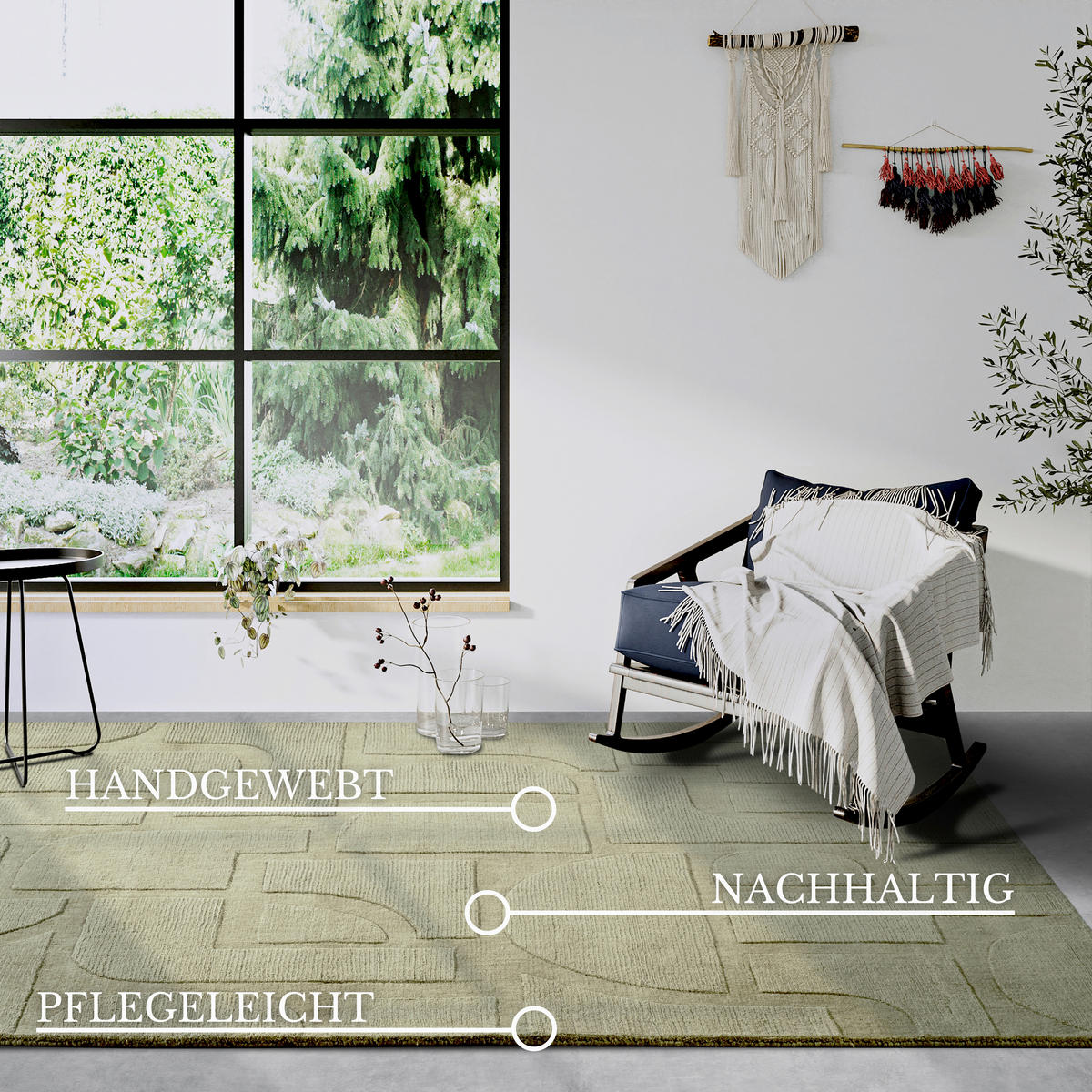 HANDWEBTEPPICH 160/230 cm Kollektion 1906 Grün  - Grün, Basics, Textil (160/230cm) - Villeroy & Boch