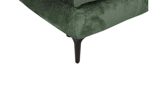 SCHLAFSOFA  mit Liegefunktion, Schlafen auf Sitzhöhe, Rücken echt Chenille Dunkelgrün  - Dunkelgrün/Schwarz, KONVENTIONELL, Textil/Metall (203/94/96cm) - Carryhome