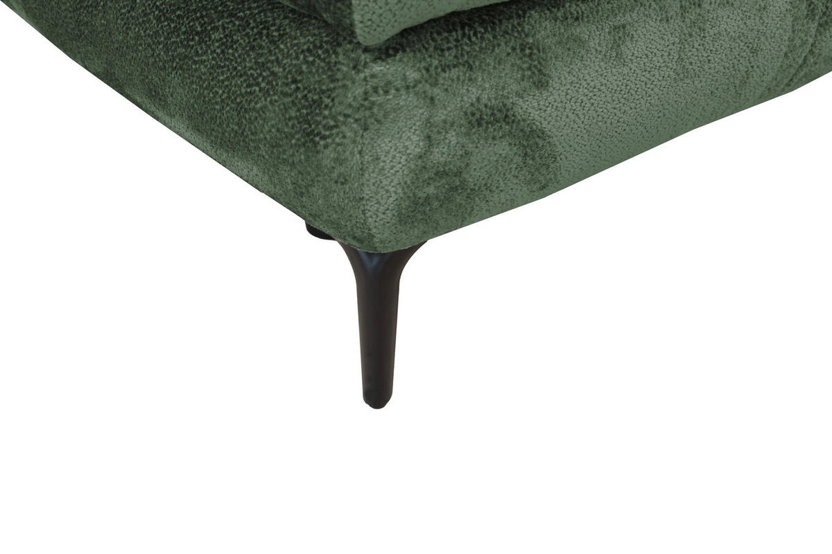 SCHLAFSOFA Chenille Dunkelgrün  - Dunkelgrün/Schwarz, KONVENTIONELL, Textil/Metall (203/94/96cm) - Carryhome