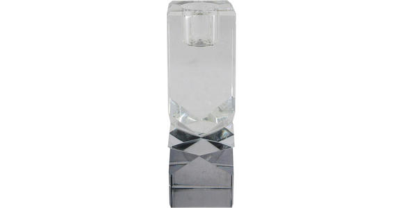 KERZENHALTER - Grau, Design, Glas (4/4/12cm) - Ambia Home