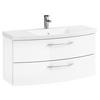 WASCHTISCHKOMBI 101 cm  - Chromfarben/Weiß Hochglanz, KONVENTIONELL, Holzwerkstoff/Stein (101cm) - Pelipal