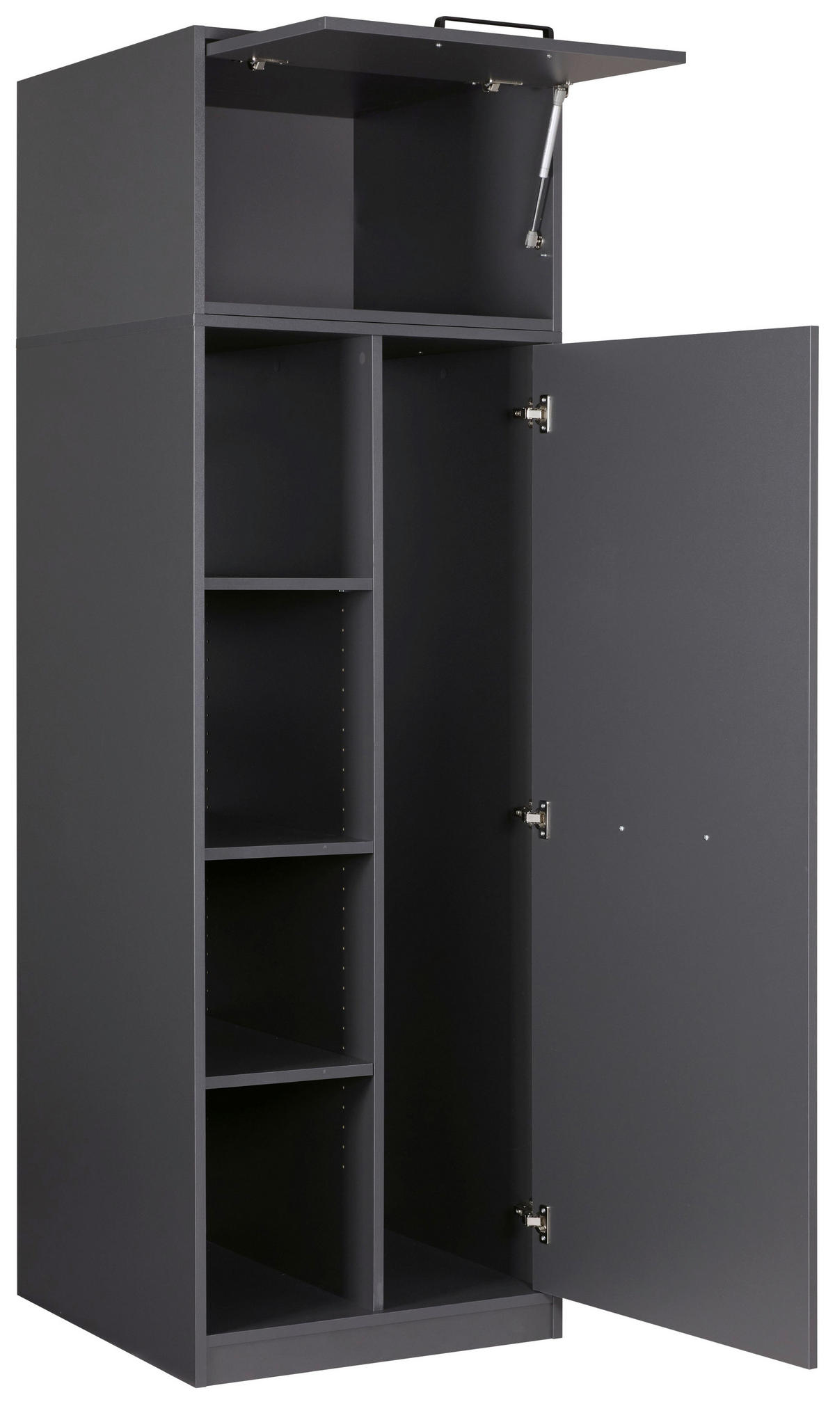 HAUSWIRTSCHAFTSRAUM 134/208/68 cm  in Anthrazit  - Anthrazit, MODERN, Holzwerkstoff (134/208/68cm) - home24