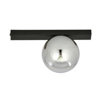 DECKENLEUCHTE 30/14/17 cm  - Schwarz, LIFESTYLE, Glas/Metall (30/14/17cm)