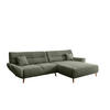 ECKSOFA in Chenille Dunkelgrün  - Wildeiche/Dunkelgrün, Modern, Holz/Textil (290/166cm) - MID.YOU