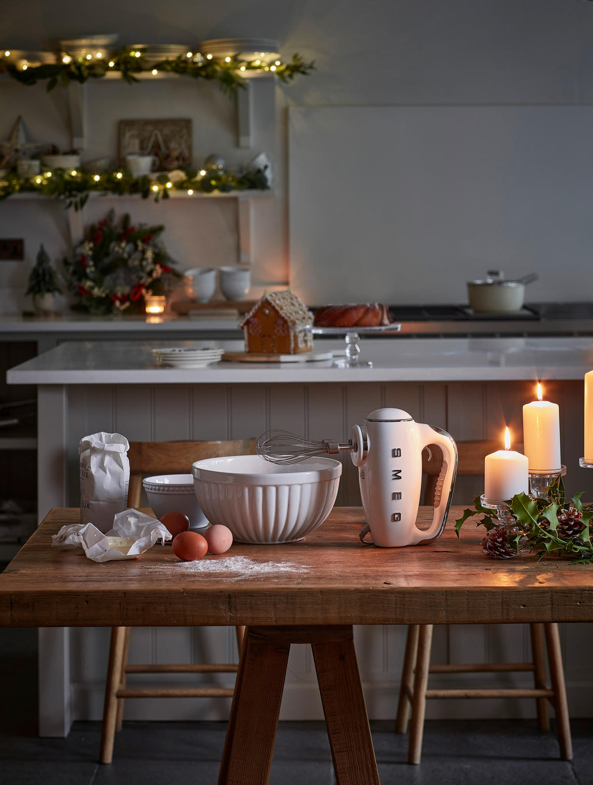 HANDMIXER 50'S STYLE  - Creme, Basics, Kunststoff/Metall (22/37,8/22,1cm) - SMEG