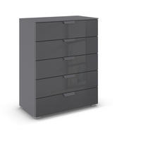 KOMMODE  in 80/100/43 cm  - Dunkelgrau, Design, Glas/Holzwerkstoff (80/100/43cm) - Carryhome