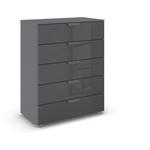 KOMMODE  in 80/100/43 cm  - Dunkelgrau, Design, Glas/Holzwerkstoff (80/100/43cm) - Carryhome