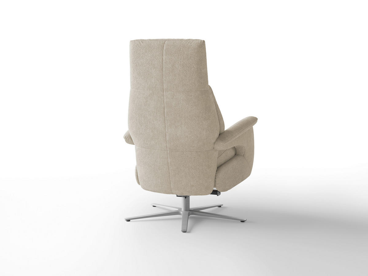 RELAXSESSEL in Textil Silberfarben  - Silberfarben, Basics, Textil/Metall (75/110/85cm) - Sit & More