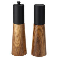 FŰSZERŐRLŐ 2 RÉSZES SZETT    - akácia színű/fekete, Basics, fém/fa (11,5/19/6cm) - Justinus