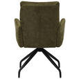 ARMLEHNSTUHL  Sitzfläche 180° drehbar Mikrofaser  - Schwarz/Grün, Design, Textil/Metall (60/90/68cm) - Carryhome