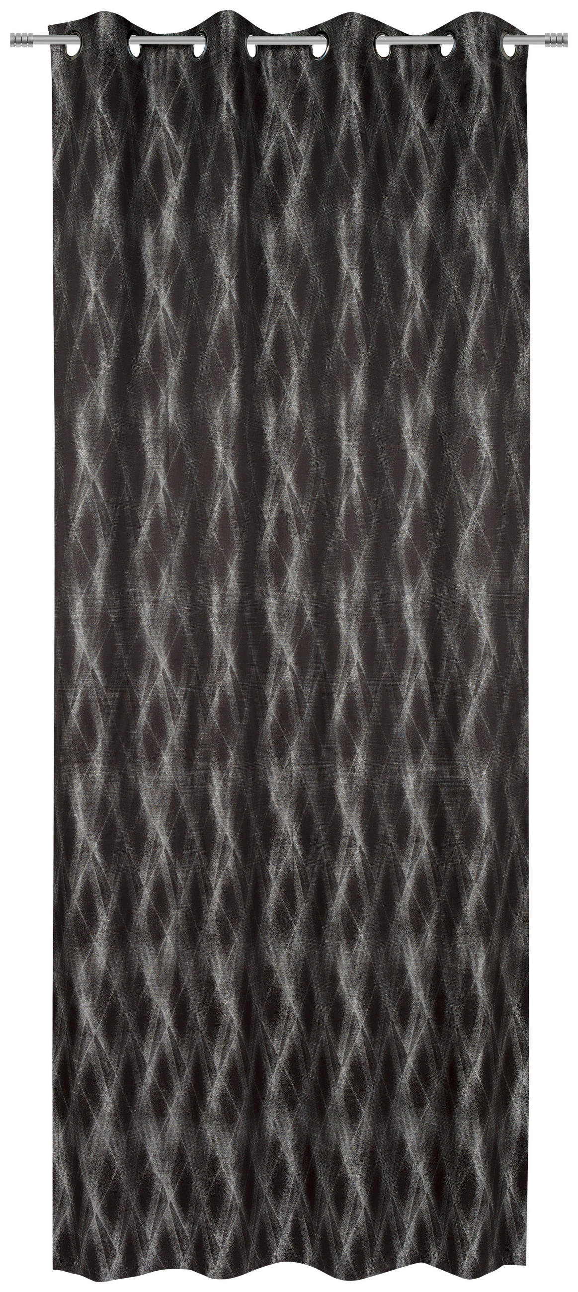 ÖSENSCHAL Narvik blickdicht 135/250 cm   - Schwarz, Design, Textil (135/250cm) - Ambiente
