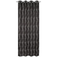 ÖSENSCHAL Narvik blickdicht 135/250 cm   - Schwarz, Design, Textil (135/250cm) - Ambiente