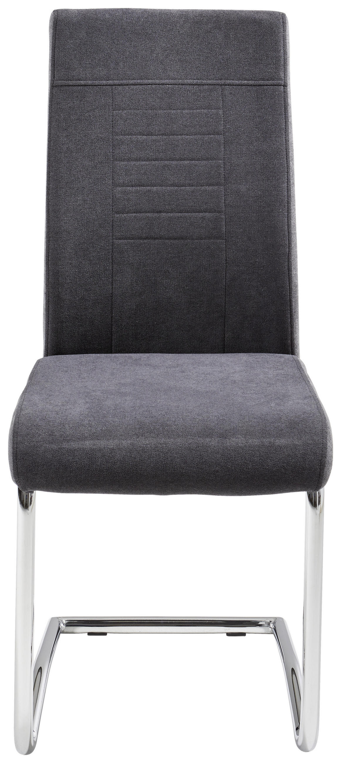 STOLIČKA S PRUŽNÝM PODNOŽÍM, tkaná textília, antracitová, sivá, chrómová - sivá/antracitová, Design, kov/textil (43/98/60cm) - Carryhome