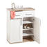KOMMODE 76/91/38 cm - Eichefarben/Silberfarben, LIFESTYLE, Holzwerkstoff/Kunststoff (76/91/38cm) - Xora KOMMODE 76/91/38 cm - Eichefarben/Silberfarben, LIFESTYLE, Holzwerkstoff/Kunststoff (76/91/38cm) - Xora