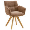 ARMLEHNSTUHL  in Webstoff  - Eichefarben/Kupferfarben, Design, Holz/Textil (60/83,5/65cm) - Valdera
