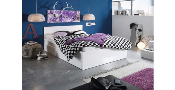 BETTKASTEN 199/23/64 cm Weiß  - Weiß, KONVENTIONELL, Holzwerkstoff/Kunststoff (199/23/64cm) - Carryhome