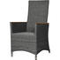GARTENSESSEL Teakholz Kunststoffgeflecht Aluminium Grau, Schwarz - Schwarz/Grau, Design, Holz/Kunststoff (67/103/70cm) - ZEBRA SÜD