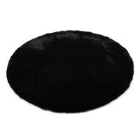 HOCHFLORTEPPICH 160/160 cm Silky Haven Schwarz  - Schwarz, Basics, Textil (160/160cm) - Novel
