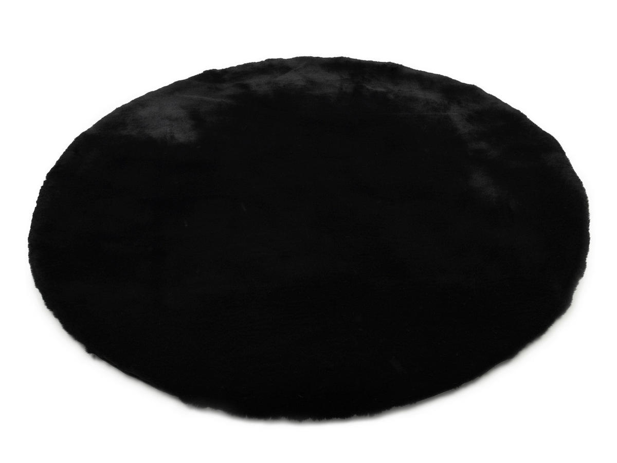 HOCHFLORTEPPICH 160/160 cm Silky Haven Schwarz  - Schwarz, Basics, Textil (160/160cm) - Novel