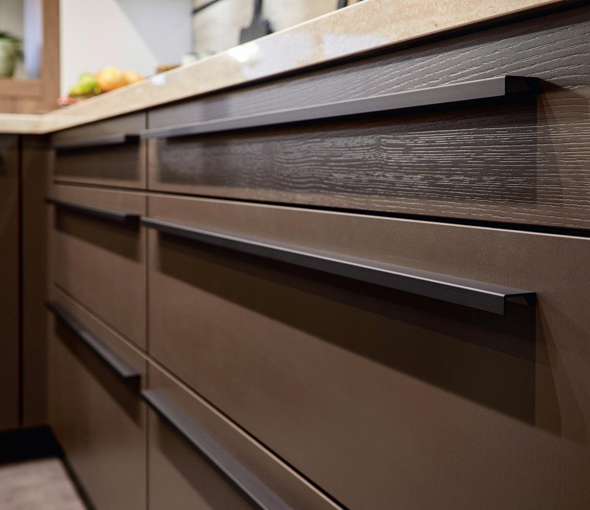 EINBAUKÜCHE   - Mokka, Design, Holzwerkstoff - Schüller