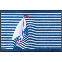 DVEŘNÍ ROHOŽKA, 50/75 cm, modrá - modrá, Trend, textil/plast (50/75cm) - wash+dry