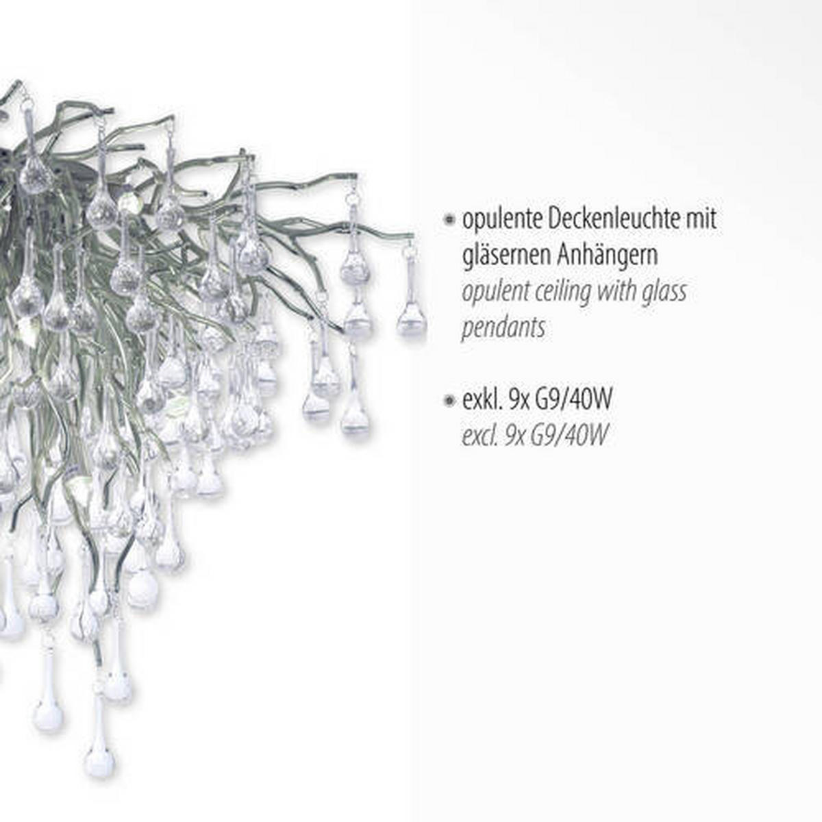 STROPNÍ SVÍTIDLO, 50/50/50 cm - Design, kov (50/50/50cm)
