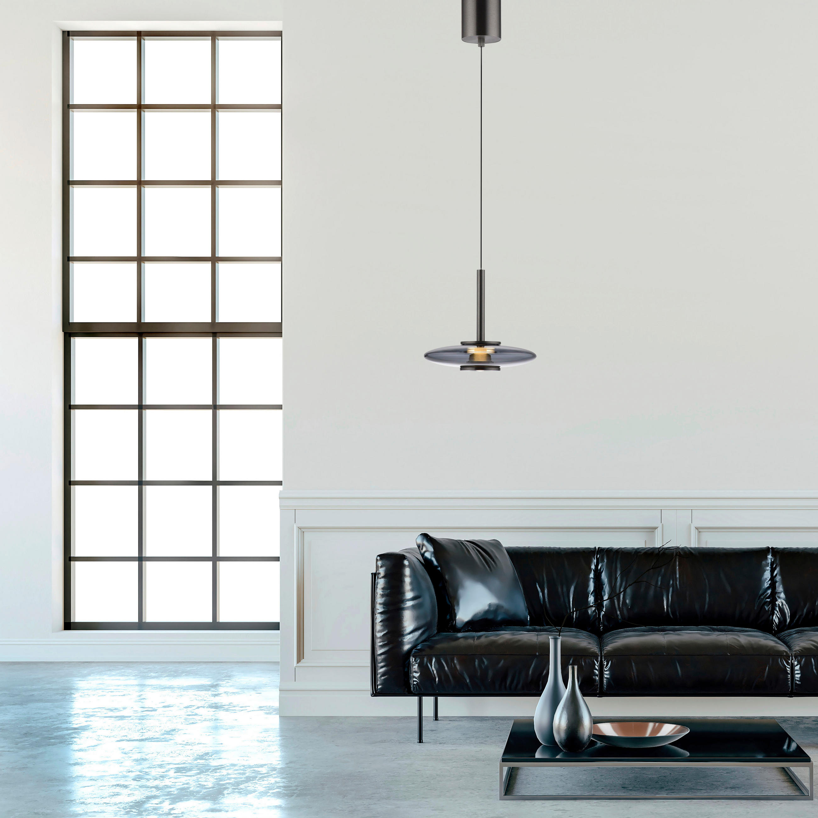 LED-PENDELLEUCHTE 22/200/200 cm  - Grau, Design, Glas/Metall (22/200/200cm) - Neuhaus PURE